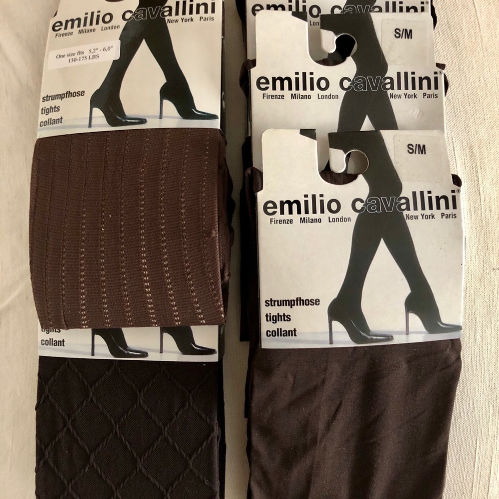 5 Pairs Emilio Cavallini tights—NIP—S/M